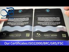 투명한 창문이 있는 대마초 꽃용 스탠드업 지퍼락 파우치