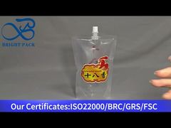 투명 스탠드업 스파우트 파우치