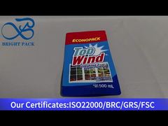 유리 세정제용 비닐봉지를 세우다