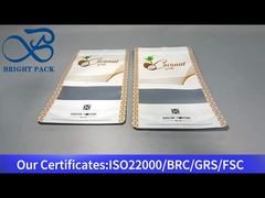 투명 창이 있는 흰색 알루미늄 호일 복합 스탠드업 파우치