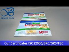 파란색 스탠드업 지퍼락 파우치