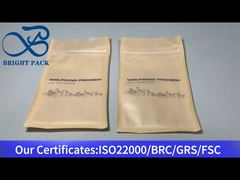 투명한 창이 있는 작은 크라프트 지 지퍼락 가방