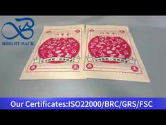 투명한 창문이 있는 노란색 스탠드업 지퍼백