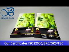 건강한 설탕을 위한 녹색 스탠드업 파우치