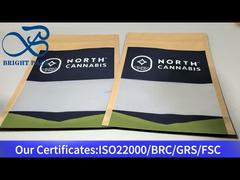 대마초용 투명 창이 있는 파란색 스탠드업 지퍼락 파우치