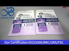 땅콩 버터용 애완동물 사료 포장 파우치