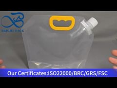 투명 대용량 휴대용 스파우트 파우치 백