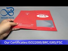 빨간색 맞춤형 대마초 가방 (투명 창 포함)