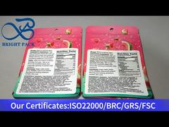 대마초 주입 하이브리드 젤리를 위한 분홍색 스탠드업 어린이 방지 포장 백