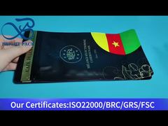 검정 금 스탬핑 밸브와 함께 8면 밀폐 커피 팩