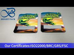 투명한 창과 함께 주황색 알루미늄 포일 합성 지퍼 가방