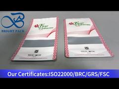 맑은 창문과 함께 흰색 서드업 지퍼 가방 식품 등급