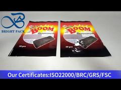 초콜릿 코팅 바삭한 롤용 투명 창 식품 포장 백