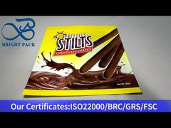 초콜릿용 노란색 알루미늄 플라스틱 지퍼백