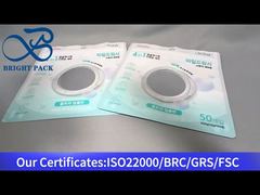 세탁용 포드를 위한 투명한 창문이 있는 흰색 어린이 방지 포장 백