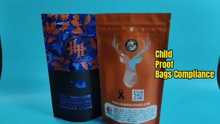 대마초 약국 규정 준수 요구 사항을 충족하는 미국 특허 아동 보호용 지퍼락 가방