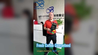 8면 밀봉된 1회분의 커피 봉지 밸브 밀폐된 신선한 로스트 빈 보관