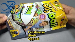 재밀봉 가능한 지퍼 잠금 스탠드업 파우치