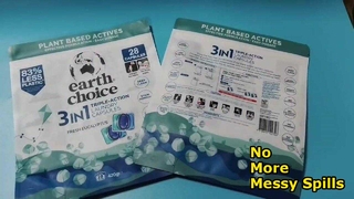 지저분한 가정용 보관이 필요한 누출 방지 세탁 캡슐 지퍼 백