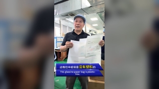 플라스틱이 없는 종이 봉투 친환경 의류 의류 의류 포장 주머니