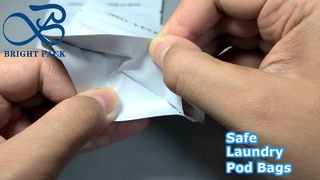 세탁 캡슐 세제를 위한 흰색 작은 어린이 방지 가방