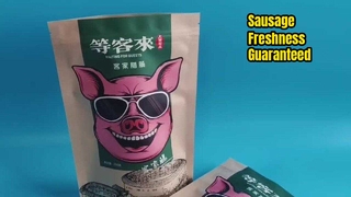 소시지 신선도 및 델리 보관을 위한 내유성 크래프트 종이 지퍼백