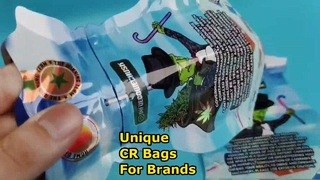 대마초 브랜딩 요구에 맞는 불규칙한 모양 양면 인쇄 어린이 방지 가방