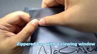 전망창이 있는 지퍼가 달린 가방