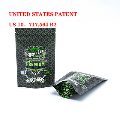 3.5g 7g 냄새 방지 Mylar 가방 어린이 저항 안전 Ziplock 서식품 포장 가방 사용자 지정 로고 지원