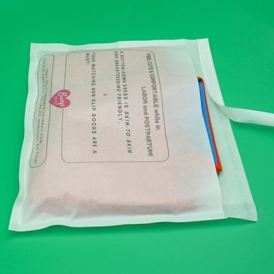 맞춤형 재활용 할 수 있는 접착제 스트라이프 가방 의류 피부 관리 패치 포장물 생분해성 유리 종이 가방