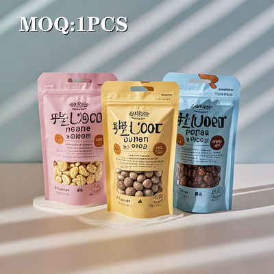 견과류, 곡물 및 콩을 위한 칩로 된 프리미엄 스탠드업 봉지: 전문 식품 포장 봉지