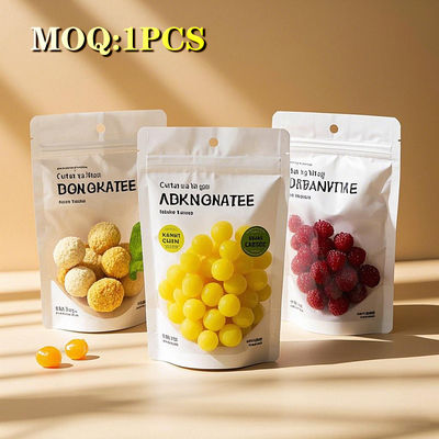 맞춤 인쇄 된 열 밀폐 된 비스킷 간식 서드 업 포스 칩과 함께 플라스틱 포장 알루미늄 필름 식품 건조 과일 가방