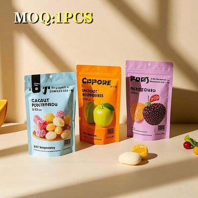 제조업자 주문 인쇄 재사용 가능한 다채로운 플라스틱 포장 과일 간식 과자 반짝이는 스탠드업 마이러 가방 지퍼와 함께