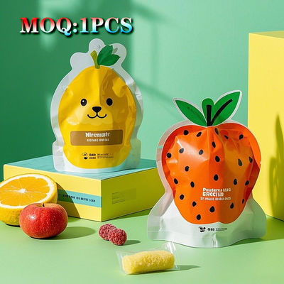 사용자 지정 인쇄 다시 닫을 수 있는 3.5g 7g 쿠키 사탕 특수 모양의 Ziplock 냄새 방지 절단 팩 다이 커트 마이러 가방 창문