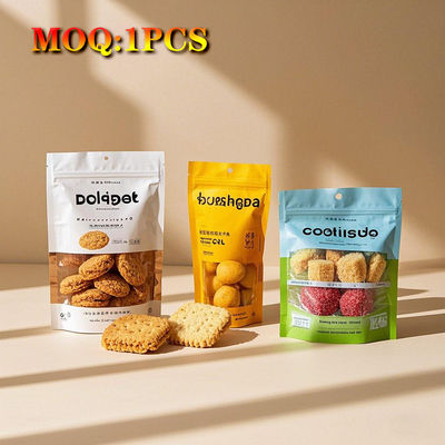 커피를 위한 맞춤형 인쇄된 서 있는 마이러 가방 초콜릿 쿠키 창문과 지퍼로 재활용