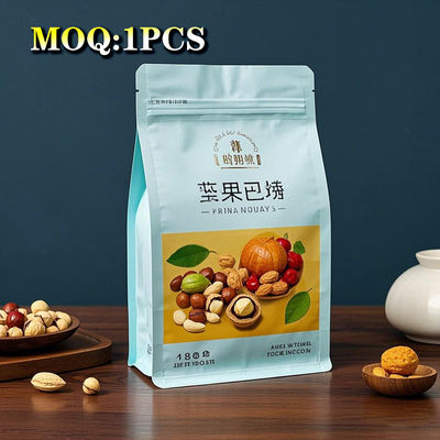 지퍼 밀폐가 있는 맞춤형 산업용 커피 콩 봉지, 250g/1kg 제곱 바닥 밸브 봉지