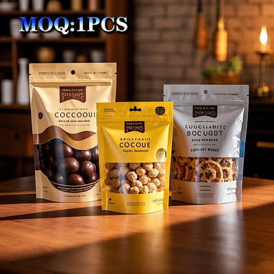 맞춤 인쇄 유연한 플라스틱 냄새 방지 지프 잠금 서지 포지 찌꺼기 포장 Mylar 가방 창문