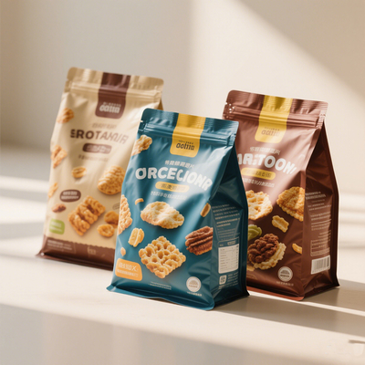 친환경 분해성 섬유 스탠드업 파우치 | 90일 분해 + 10색 인쇄