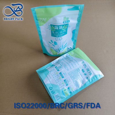 세탁 세제 팟용 스탠드업 삼중 밀봉 백 - 재밀봉 지퍼 & 투명 창