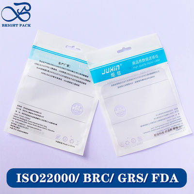 환경 친화적 인 사용자 지정 인쇄 밀폐 지퍼 플라스틱 가방 전자 제품 포장 투명한 창문.