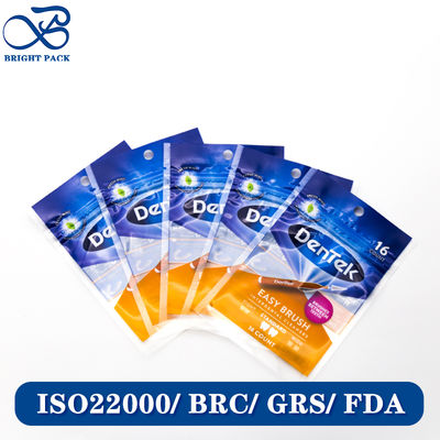 맞춤형 브랜드 인쇄 및 걸이 구멍 디자인이 적용된 얇은 게이지 3면 밀봉 솜 포장 백.