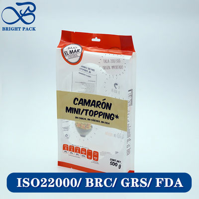 맞춤 인쇄 냉동 해산물 포장 가방 투명 창문과 습기 방지 복합 재료가 있는 덩어리 가방