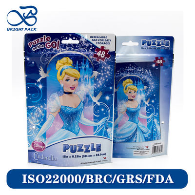 다채로운 인쇄 맞춤형 재료 재밀봉 스탠드업 지퍼 파우치 장난감 포장용 공장 직판.