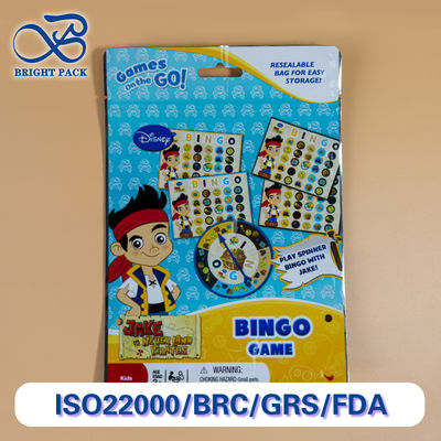 장난감 포장을 위한 풀 컬러 인쇄 스탠드업 백, 가볍고 비용 효율적입니다.