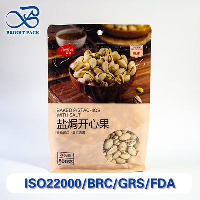 투명 창문 8면 봉인 봉지 식품 등급 간식과 견과류 포장용