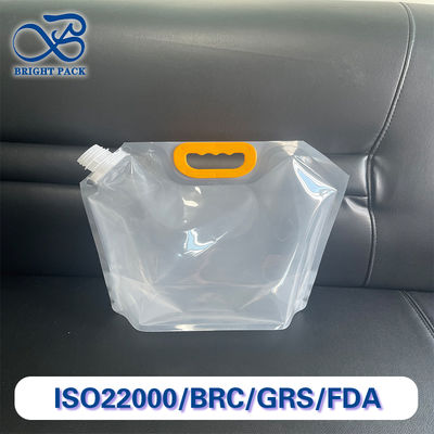 강화 된 손잡이 1L / 1.5L / 2.5L / 5L / 10L 노즐 가방과 함께 두꺼운 투명한 스푸트 봉지 대량 곡물 및 액체 포장.