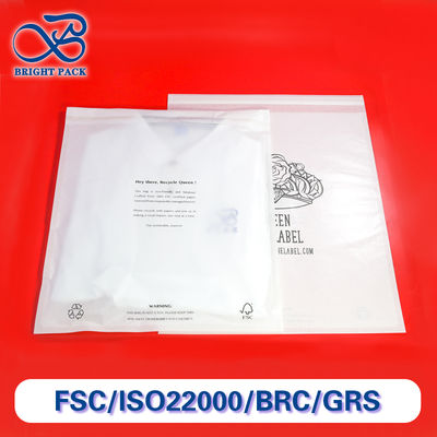 5x7 산이 없는 유리봉지 Kraft 생분해 가능한 셀로판 봉지 티셔츠 의류 포장