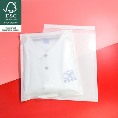 사용자 지정 로고 디자인 T-셔츠 및 옷의 포장용 Frosted Glassine Paper Bags Self Adhesive