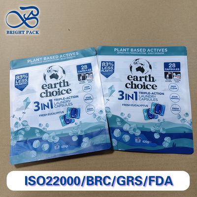 세탁용 세탁용품 포드 포장 봉지 커스터마이징 가능한 PE 다층 디자인 습기 방지 및 누출 저항 SGS 인증 글로벌 대량 주문