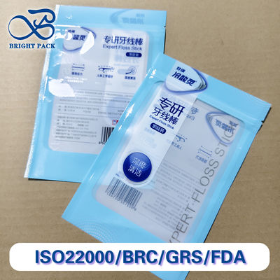 친환경 치실 픽 백 100개 재활용 가능한 지퍼 잠금